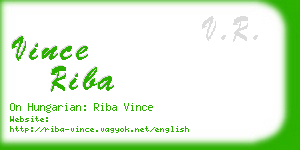 vince riba business card